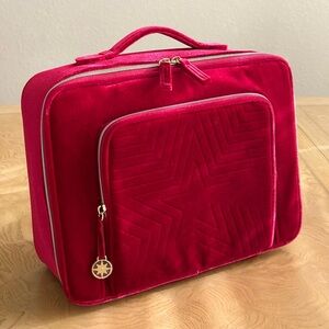 Estée Lauder Red Velvet Travel Makeup Cosmetic Case Bag